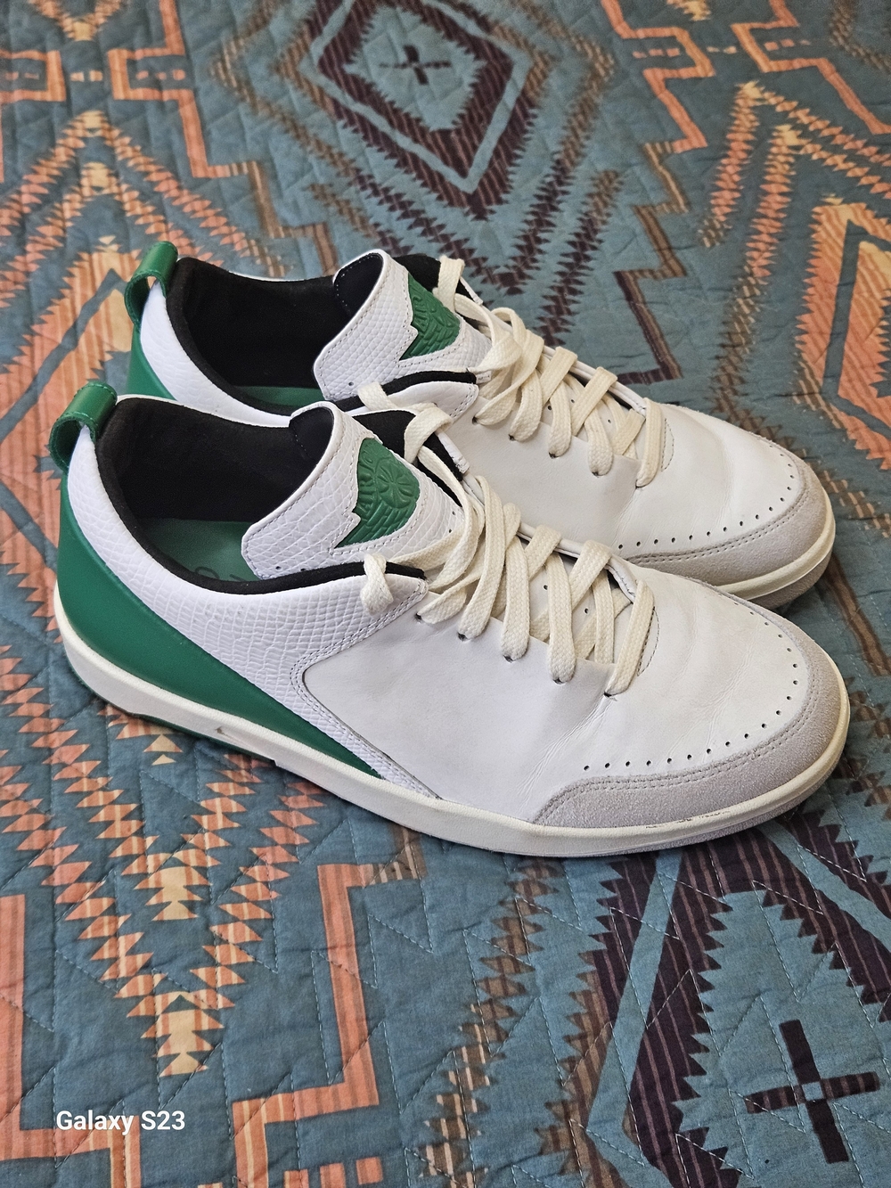 Nike x Nina Chanel Abney‎ Air Jordan 2 Retro Low In White And Malachite Green .